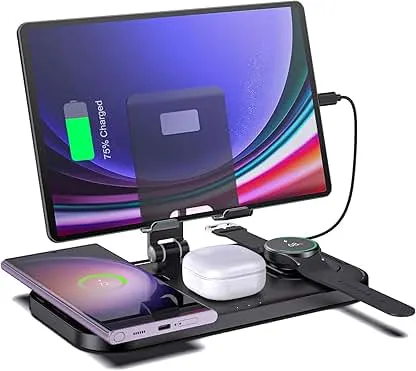 Wireless Charger for Samsung, 4 in 1 Charging Station for Sa…