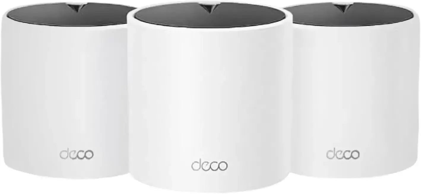 Deco X15 Dual-Band AX1500 WiFi 6 Mesh Wi-Fi System | Replaces Routers and Extenders | Covers up to 5,600 sq.ft. | 2 Gigabit Ports per Unit, Supports Ethernet Backhaul, 3-Pack