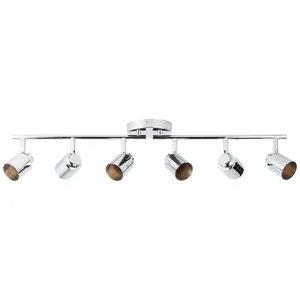 Faretto decorativo senza fonte luminosa TEKLA in acciaio cromo GU10 INSPIRE 6 luci