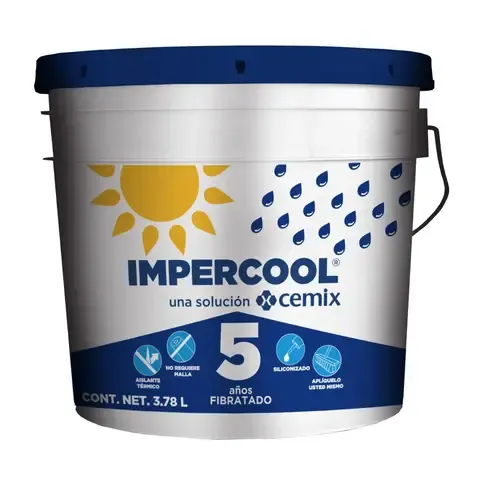 Impermeabilizante Fibratado - 5 Años de 3.8 litros - Blanco