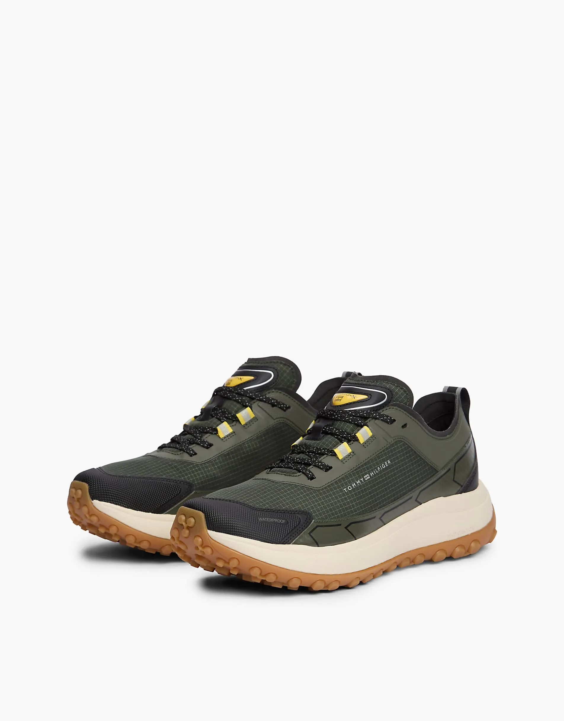 Tommy Hilfiger Outdoor waterproof non-slip trainers in pewter green