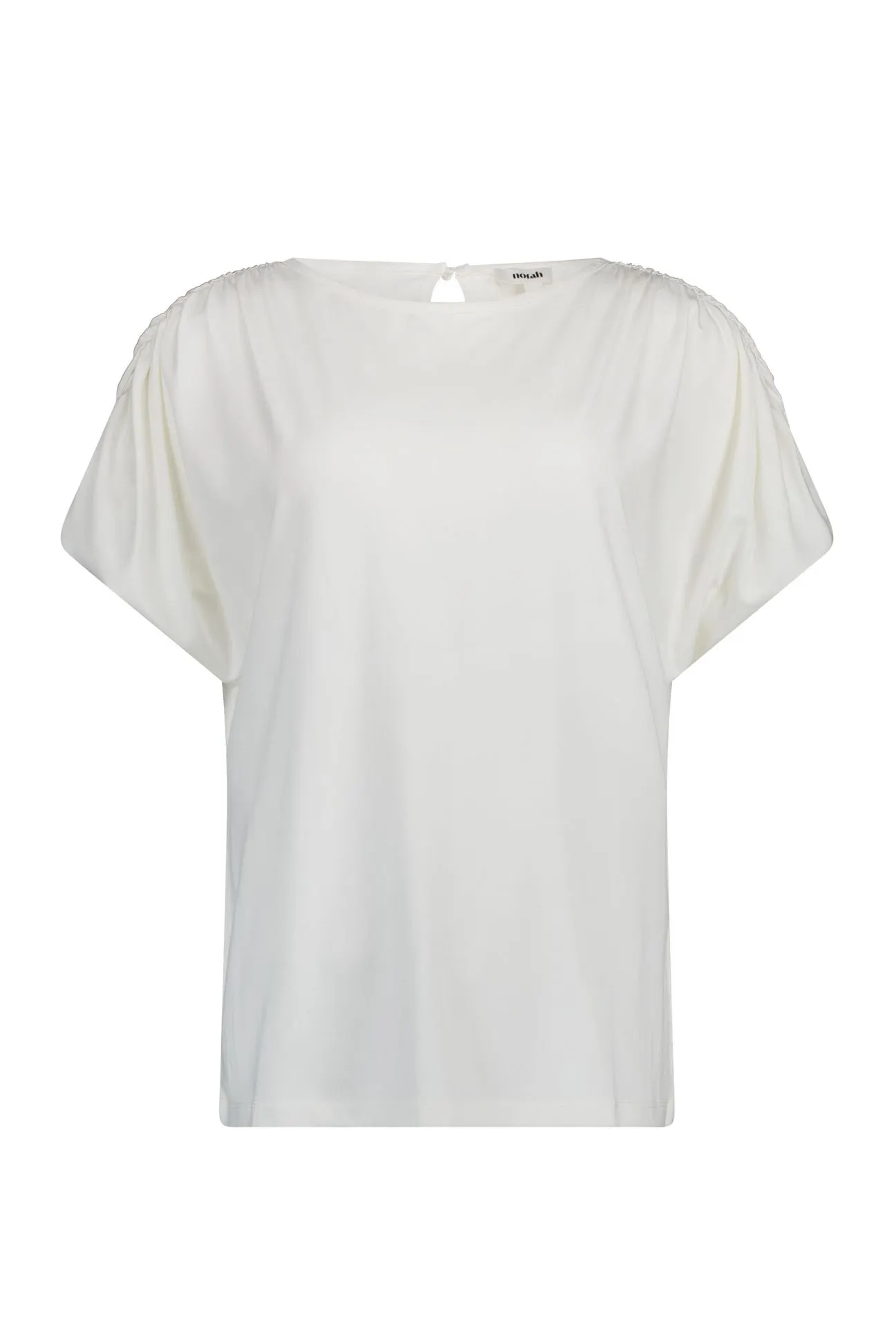 Off-white shirt met geplooide mouwen
