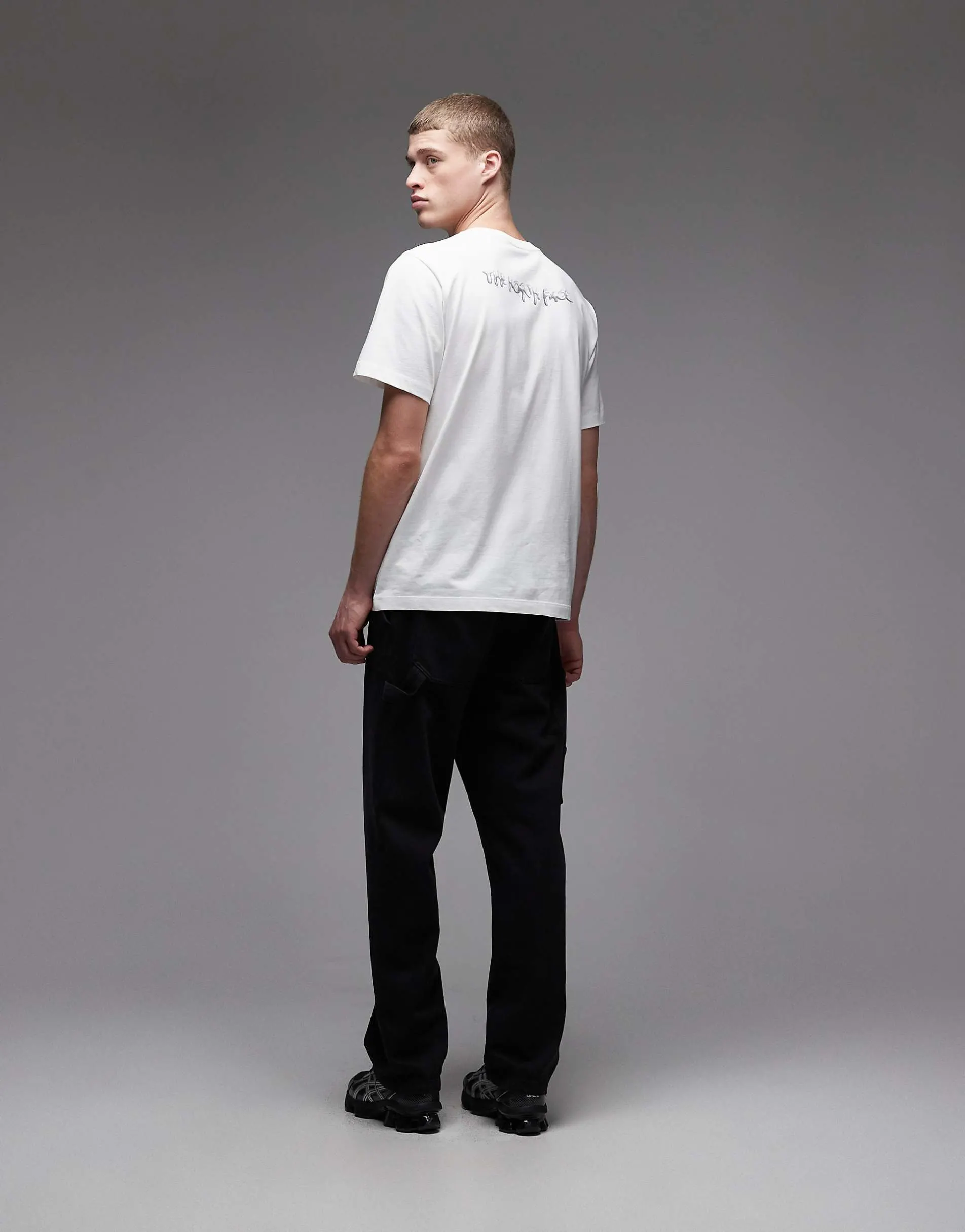 The North Face Liquid logo backprint t-shirt in white