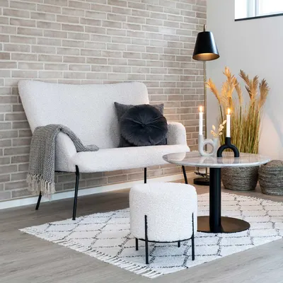 Rosemarie schapenvacht bank - 2 zits - Wit Wit