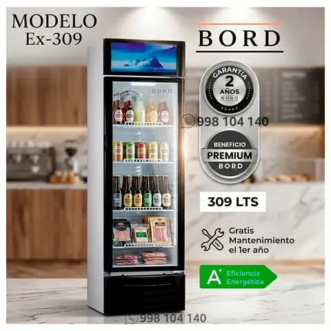 Vitrina Exhibidora Bord 309 Litros Ex309-M