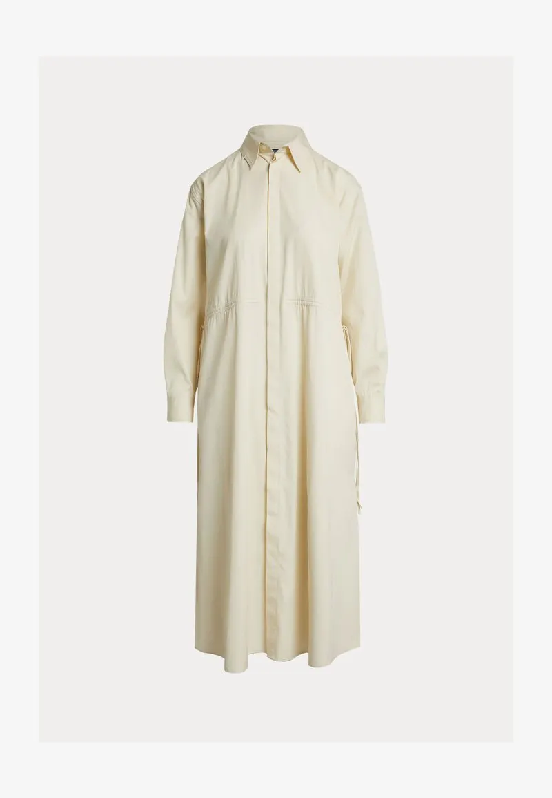 COTTON DRAWCORD SHIRTDRESS - Skjortekjole - authentic cream