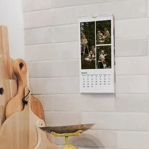 Fotokalender | Smal | Klassisk hvit
