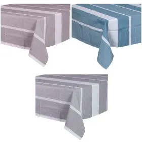 Tovaglia rettangolare 140x180 cm in policotone, 8 posti tavola, Sibilla