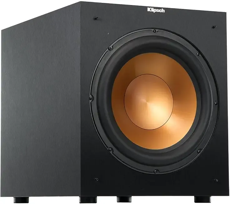 Klipsch R-12SW Powerful Deep Bass Front Firing 12" Copper-Spun Driver 400W Digital Power Subwoofer 14" X 18.5" X 16"