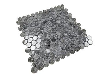 Penny Round Grey Marble