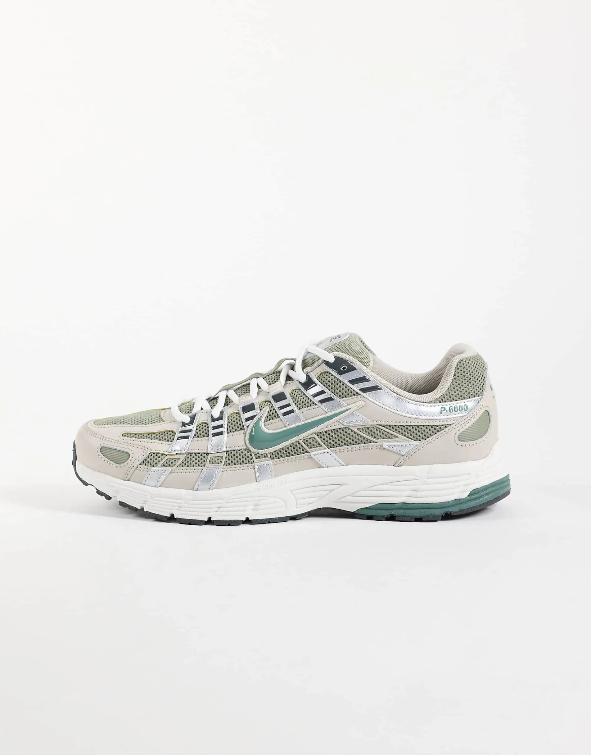 Nike P-6000 trainers in light brown & green