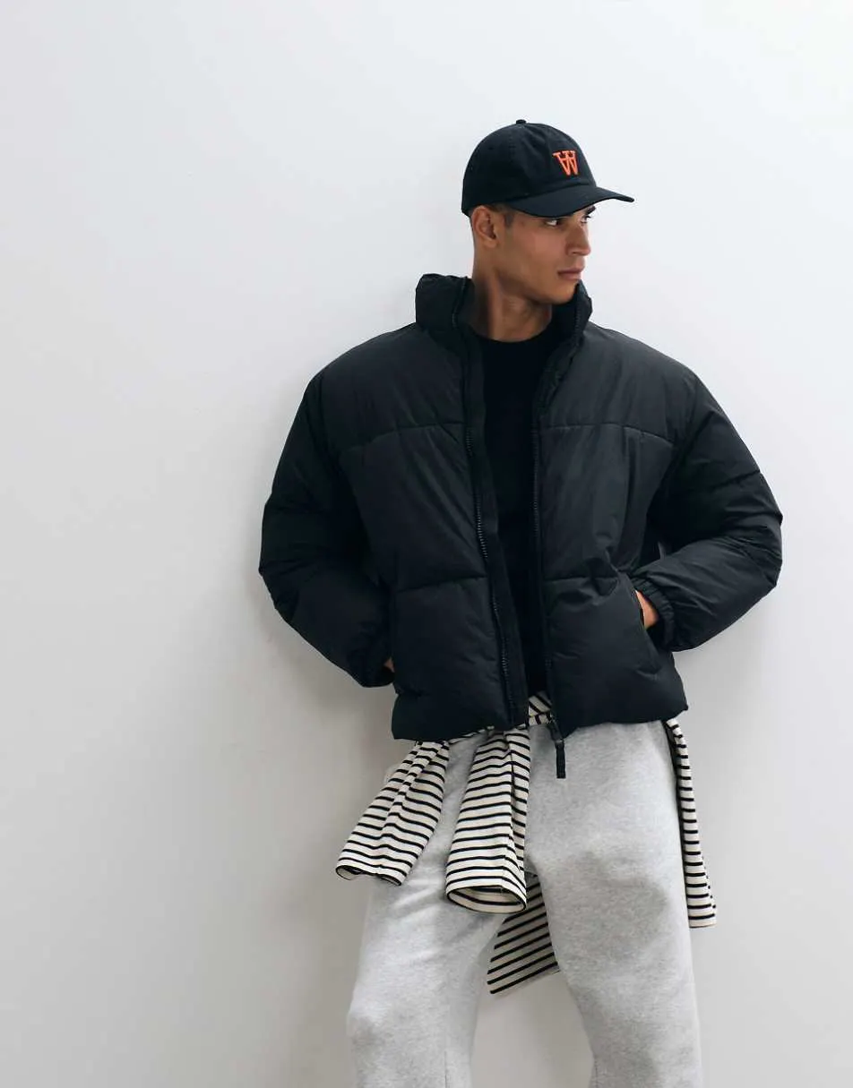 ASOS DESIGN puffer jacket in black