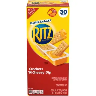 Ritz Crackers Handi-Snacks, Crackers 'N Cheese Dip, 0.95 oz, 30-Count