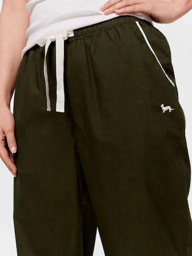 Olive 100% Cotton Classic Pj Pant