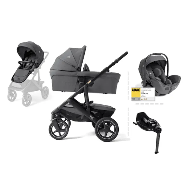 Joie Signature | Vinca Kombivogn + I-Level Pro bilstol & Base 360 | Ebony