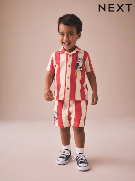 Red Mickey Mouse T-Shirt and Shorts Set (3mths-8yrs)