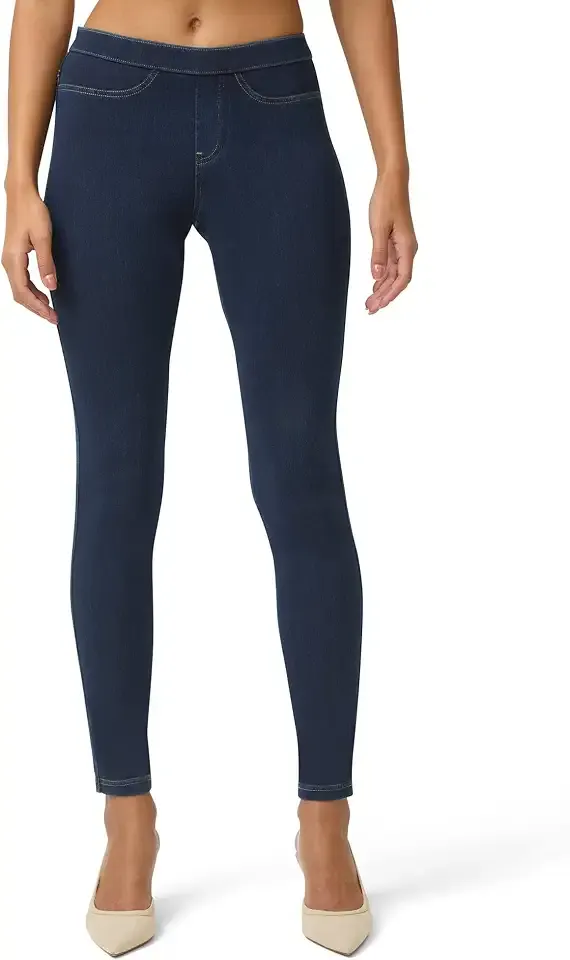 Women’s Classic Denim Leggings, Jeggings for Women with Real Back Pockets, High Waisted Stretch Jeans
