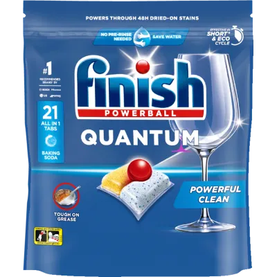 Finish Quantum Baking Soda Dishwash Tabs 21s