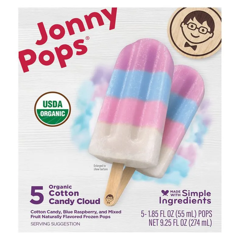 Jonny Pops Ice Pops Cotton Candy
