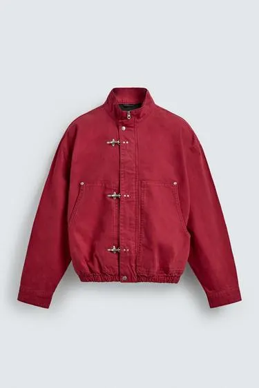 CROPPED FIT JACKET WITH FIREMAN CLASP