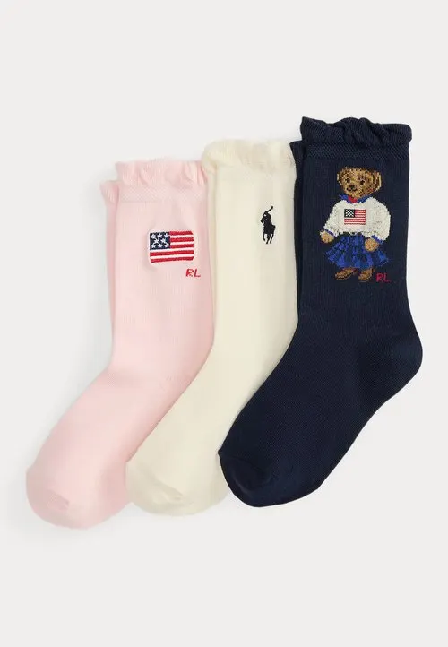 POLO BEAR CREW SOCK 3-PACK - Sokker - navy/ivory/blue