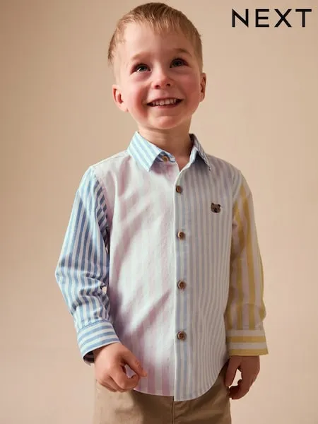 Pink/Blue Character Long Sleeve Oxford Shirt (3mths-7yrs)