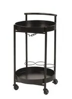 Bartisch aus Eisen mit Getränkehalterung, ca. 40 x 75 cm - Charcoal