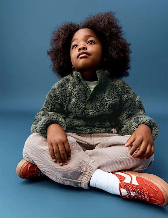 Jacke aus Borg mit Animalprint (2–8 Jahre)