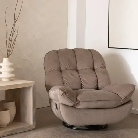 BERGER MILANIUM BROWN RECLINABLE GIRATORIO Y MECEDOR