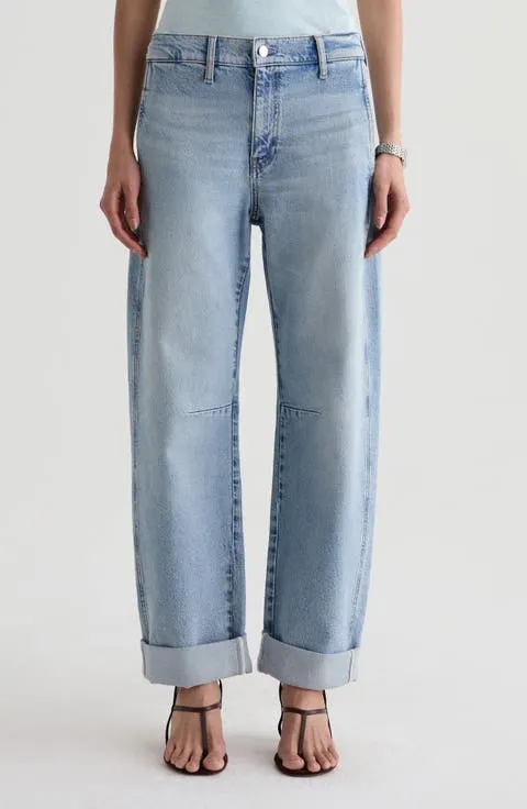 Mercer Cuffed High Waist Barrel Jeans
