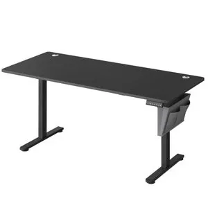 Escritorio eléctrico regulable en altura con 4 memorias, bolsillo de almacenamiento, para oficina, estudio, 70x160x72-120 cm, negro