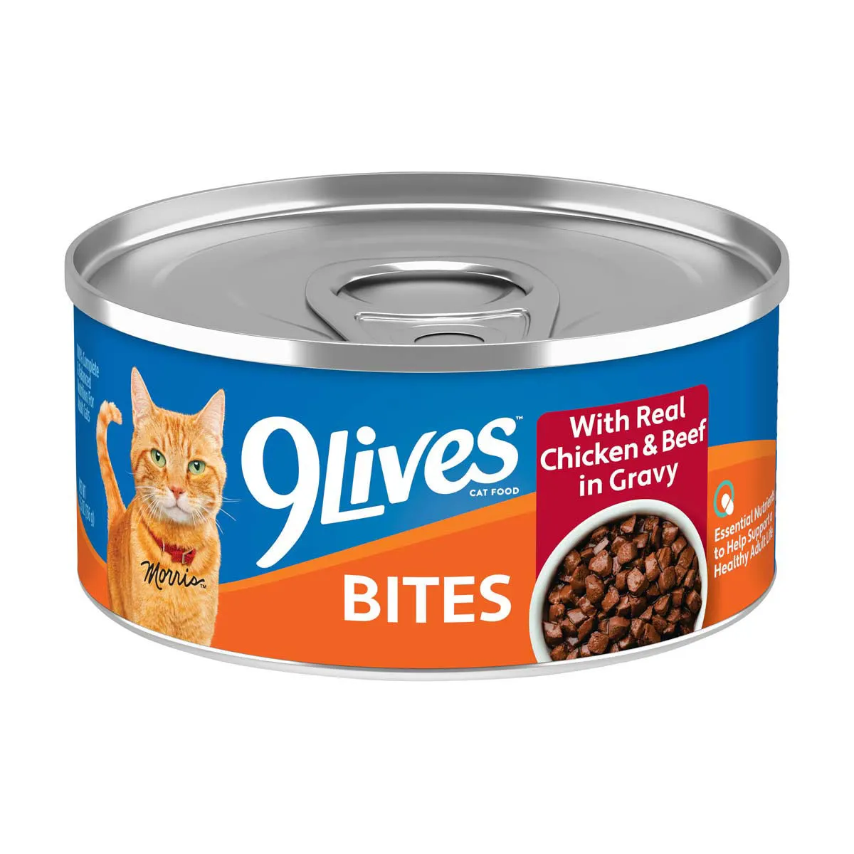 9Lives Hearty Cuts With Real Beef & Chicken In Gravy Wet Cat Food, 5.5 oz