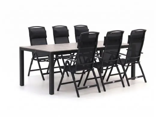 Forza Capri/Fidenza 220cm dining tuinset 7-delig verstelbaar