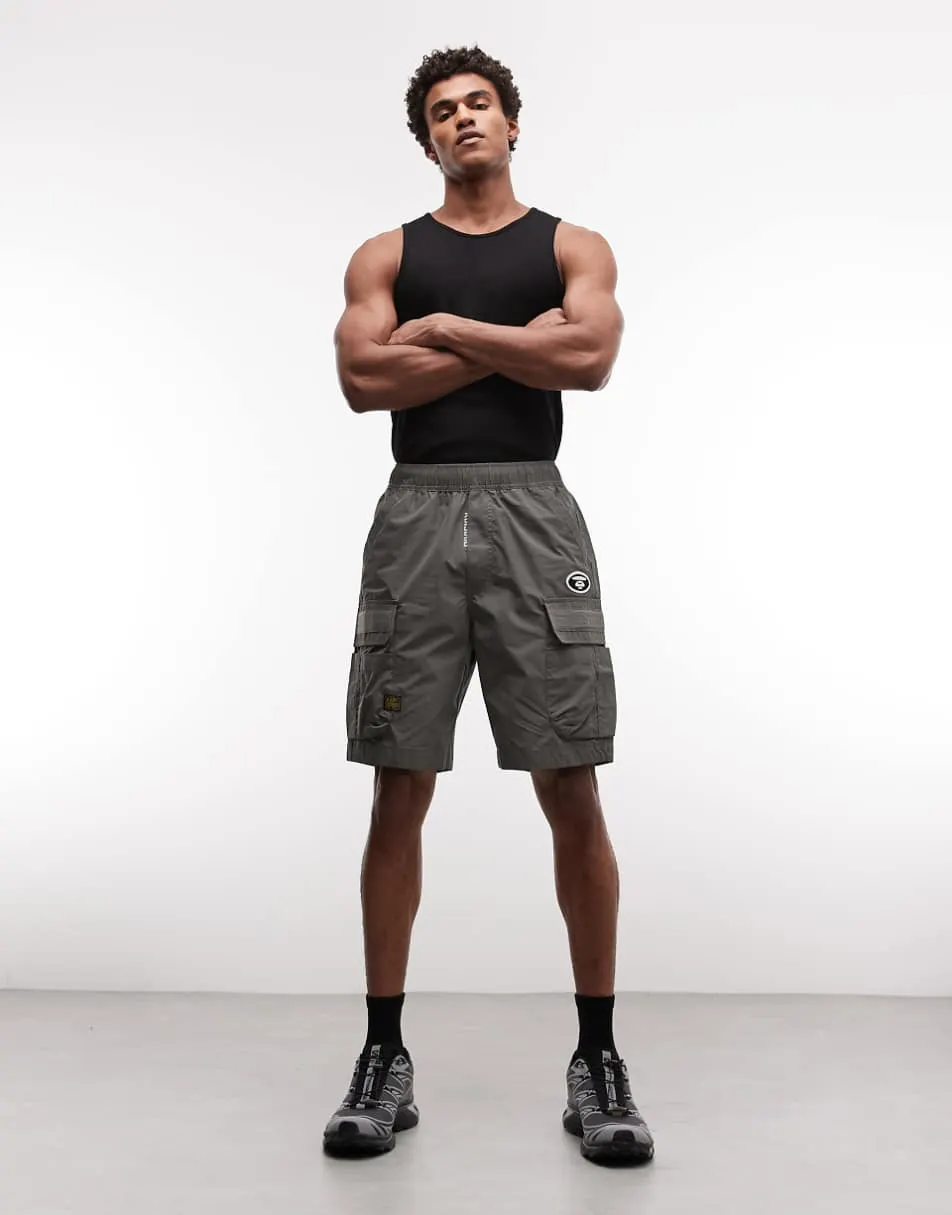 Aape by A Bathing Ape cargo shorts in dark grey