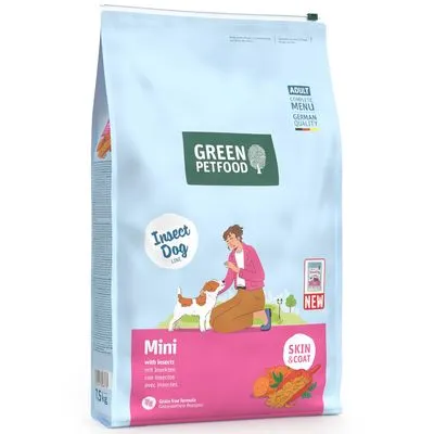 Green Petfood Insect Dog Mini avec insectes