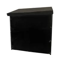 Brennholzregal mit Abdeckung L aus Metall, ca. 185 x 70 x 185 cm - Schwarz
