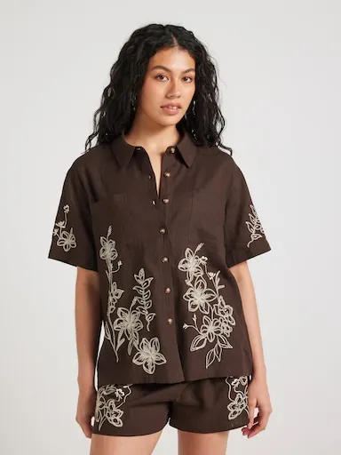 Intricate Embroidery Drew Shirt