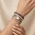 Wikkelarmband in high fashion, natuursteen en kralen