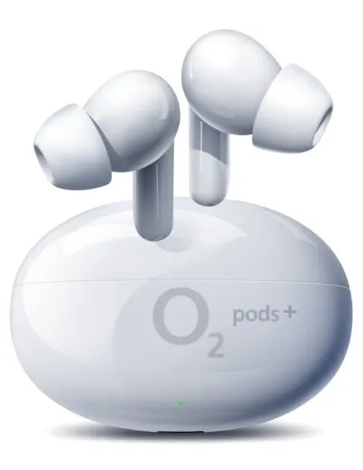 Bezdrátová sluchátka O2 pods+, bílá