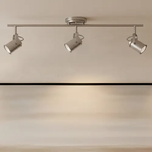 Patriot Lighting® Britt 29" Brushed Nickel 3-Light Track Light with Metal Heads