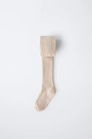 PLAIN RIBBED TIGHTS