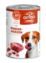 arriba mit Rinderherzen für Hunde 6 x 400 g