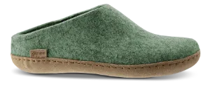 Glerups Tøfler med Skinnsåle Moos