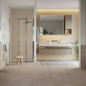 Piastrella da pavimento e rivestimento interno in gres porcellanato 60 x 120 cm rettificato smaltato bianco opaco Draft Light R9 traffico molto intenso (pei 5/5) Sp. 9 mm 1.44 mq