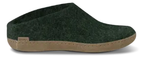 Glerups Tøfler med Skinnsåle Grønn