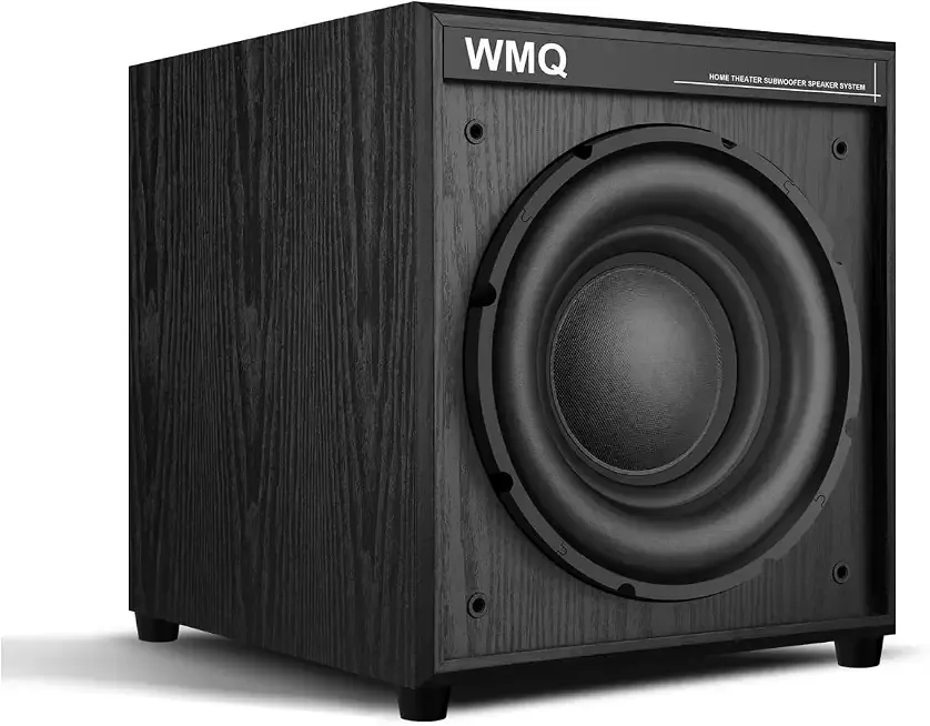 8" Active Home Theater subwoofer, Featuring SUB and RCA Input interfaces, 200W RMS, Medium-Density fiberboard Cabinet with Heat Sink, Adjustable Crossover Frequency Range from 60-180 Hz
