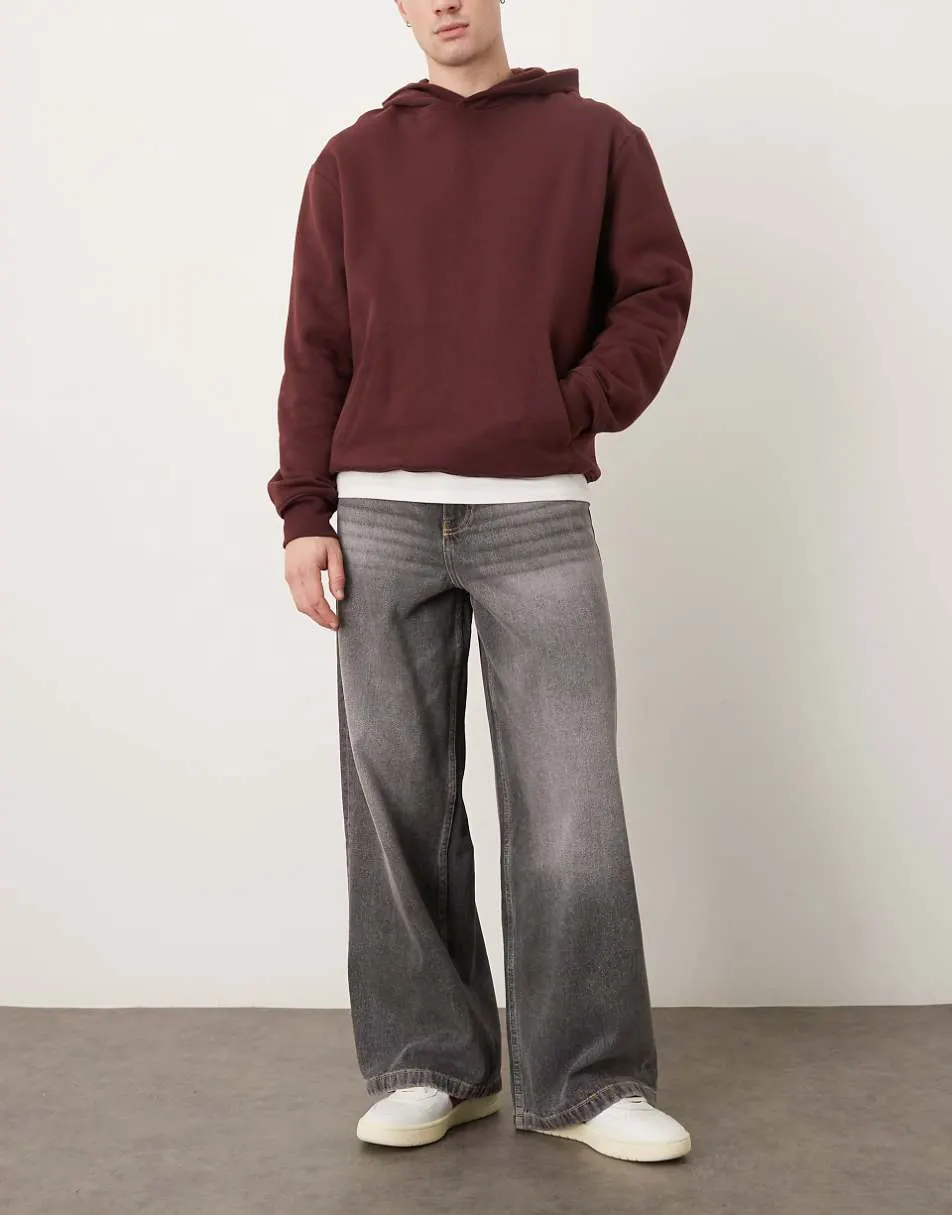 ASOS DESIGN loose jeans in washed grey