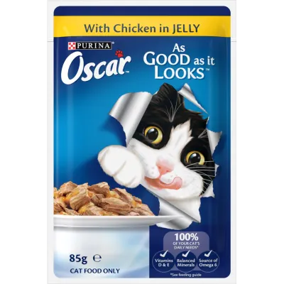 Oscar Cat Food Pouches 85g