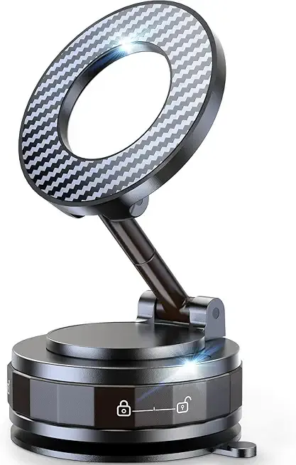 Vacuum Magnetic Car Phone Holder for Mag-Safe [89+LBS Suction & 3200gf Magnetic] 360° Adjustable Ultra Suction Cup Phone Holders for Your Car, Car Mount for iPhone 17 Pro Max 16 15 14 13 12 Air Plus