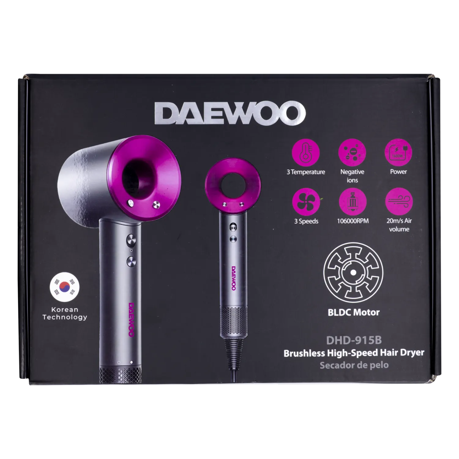 Secador De Cabello 3 velocidades DAEWOO 800 Watts
